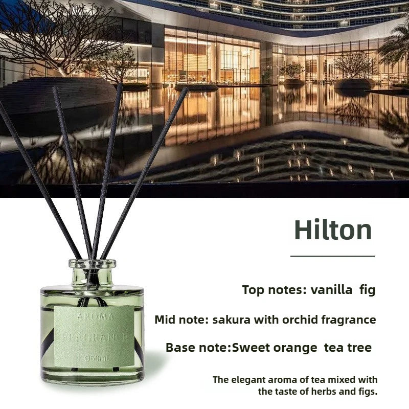 1PC 50ml Reed Diffuser Gift Set Home Fragrance Oil with Reed Sticks Home Air Freshener Essential Oil for Bathroom Accessories Oasis Select Hilton 50ml