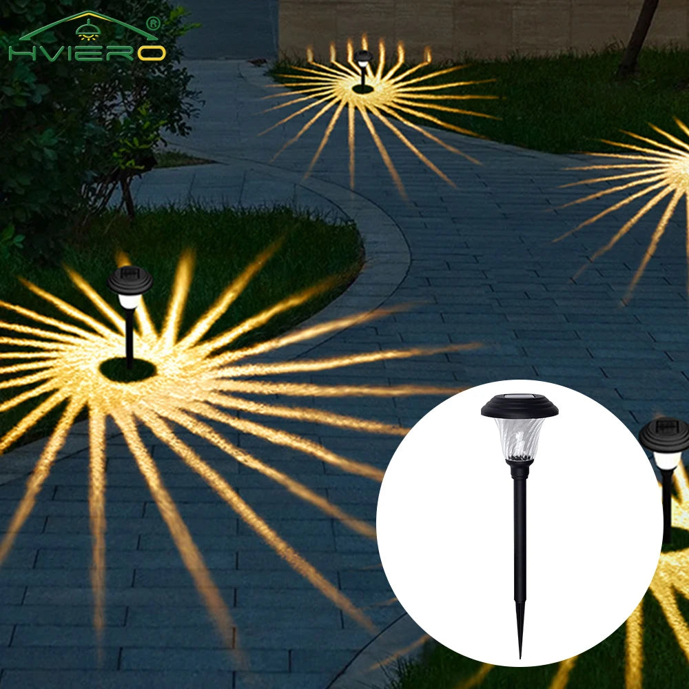 HVIERO Solar LED Garden Stake Lamp | IP65 Waterproof Outdoor Light