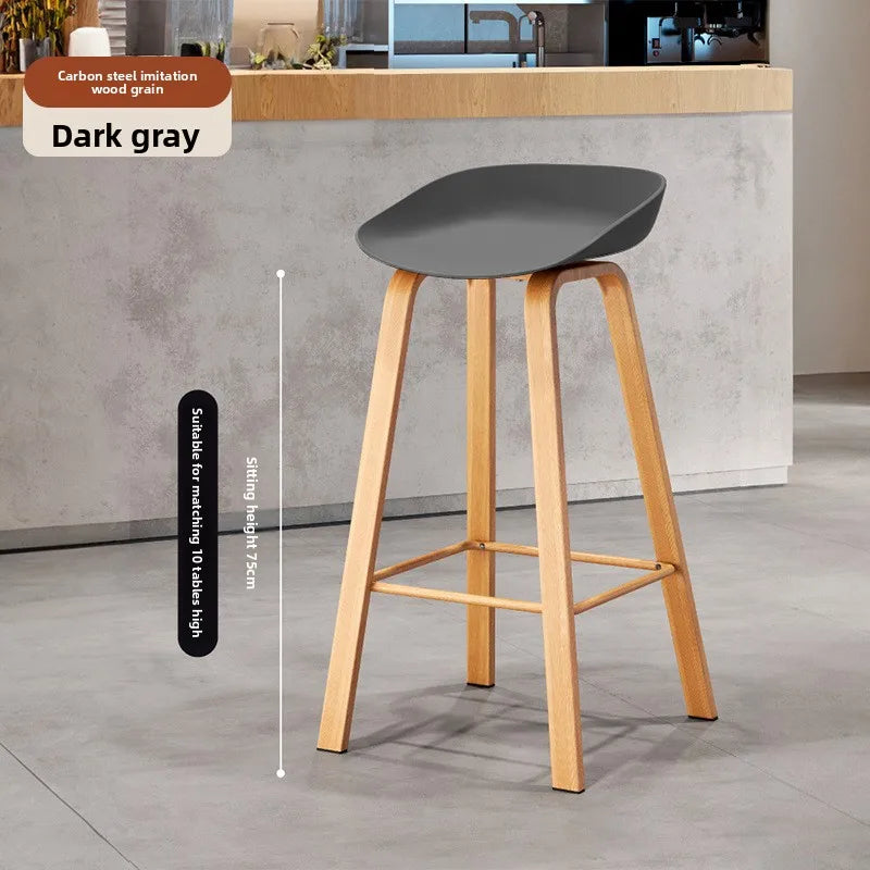 Nordic Bar Chair Modern Simple Wrought Iron Fashion Creative