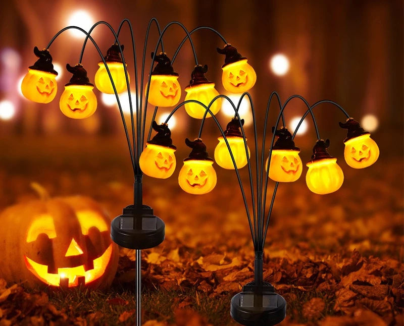 LED Pumpkin Light Solar Energy Outdoor Eyeball Light Halloween Lighting Christmas Decorative Layout Courtyard Lawn Light Oasis Select
