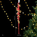 Red Glitter Christmas Pendant with Gold Sequins | Tree Ornament