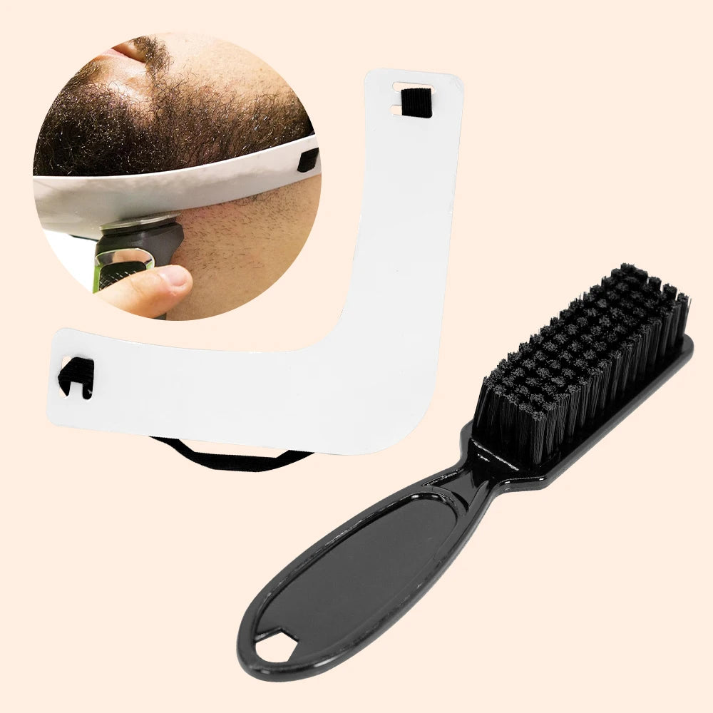Black Small Beard Styling Brush Professional Shave Beard Brush Barber Vintage Oil Head Shape Carving Cleaning Brush Oasis Select SZ23-SZ262