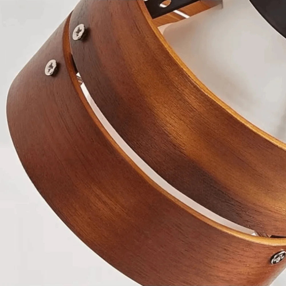Retro Japanese Solid Wood Swing Arm Clip Wall Lamp 7W LED