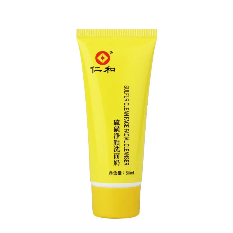 50ml Renhe Sulfur Facial Cleanser for Removing Mites for Boys and Girls Deep Cleaning Fresh Toner Sulfur Facial Cleanser Oasis Select 1 bottle 50 ml