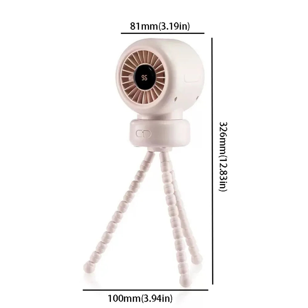 Clip Design 3 Speeds Stroller Fan 3600mAh 12H Runtime Clip Fan Quiet Operation Detachable Rechargeable Fan Crib Use Oasis Select Pink