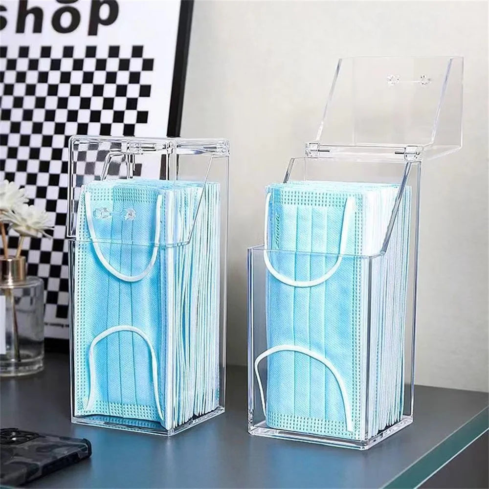1PC-Desktop Makeup Brush Storage Bucket Cup Holder with Lid Makeup Lipstick Cosmetic Storage Box Organizer Tube Transparent Oasis Select