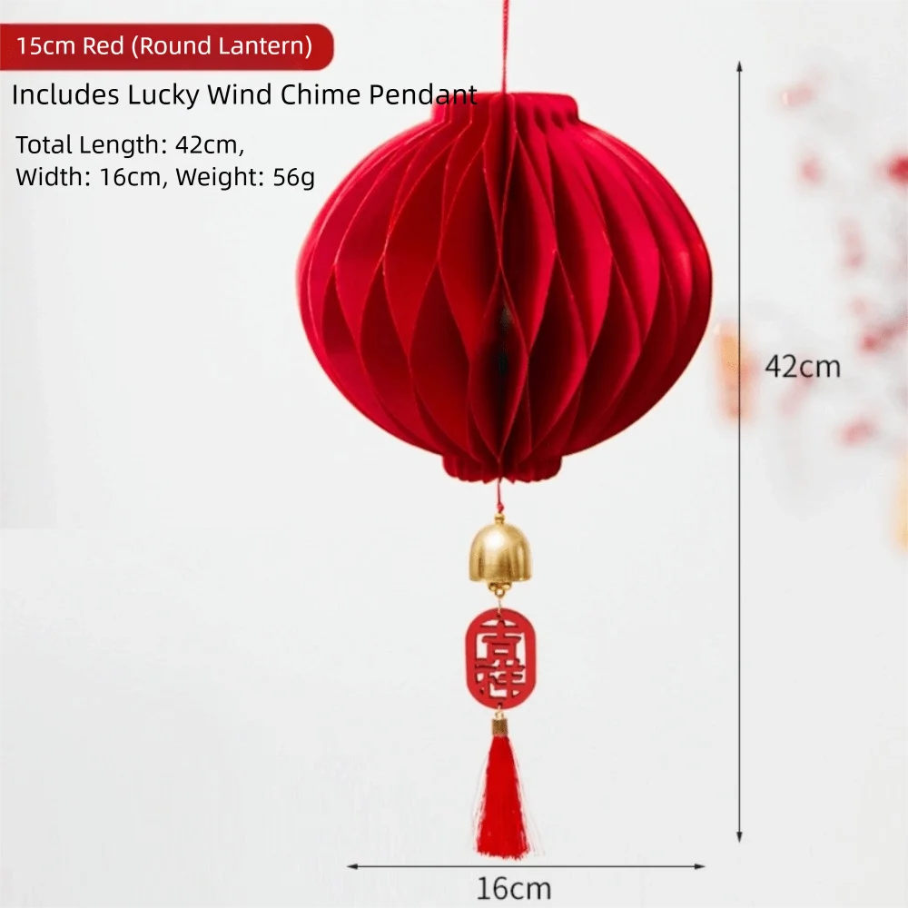 Red Honeycomb Paper Hanging Decoration with Tassel | New Year