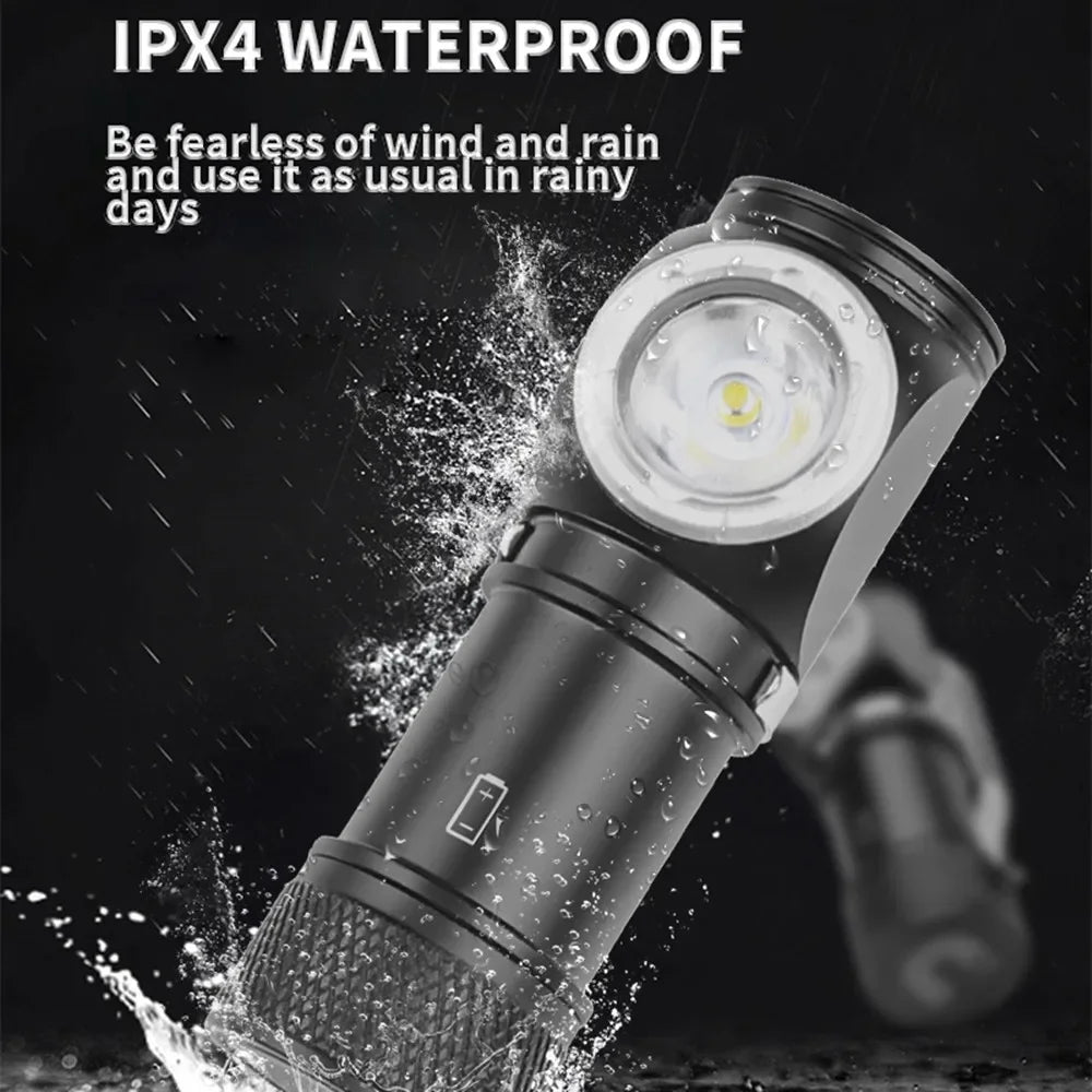 Powerful P8 LED Headlamp Type-c Rechargeable Head Flashlight with Magnet Tail 3 Modes Lighting Outdoor Camping Fishing Lantern Oasis Select
