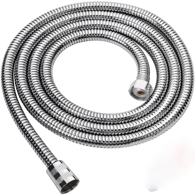 New 1.5/2/3M Black SUS304 Flexible Shower Hose Bathroom Shower Water Hose Extension Plumbing Pipe Pulling Tube Bath Accessories Oasis Select Silver 3.0M
