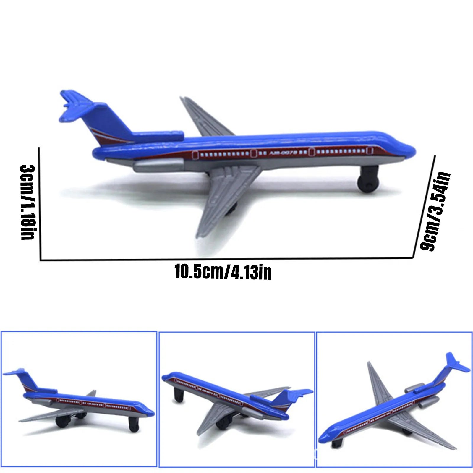 6-Pack Die-Cast Metal Airplane Toys for Kids Ages 3–12 Die-Cast Airplane Playset Oasis Select