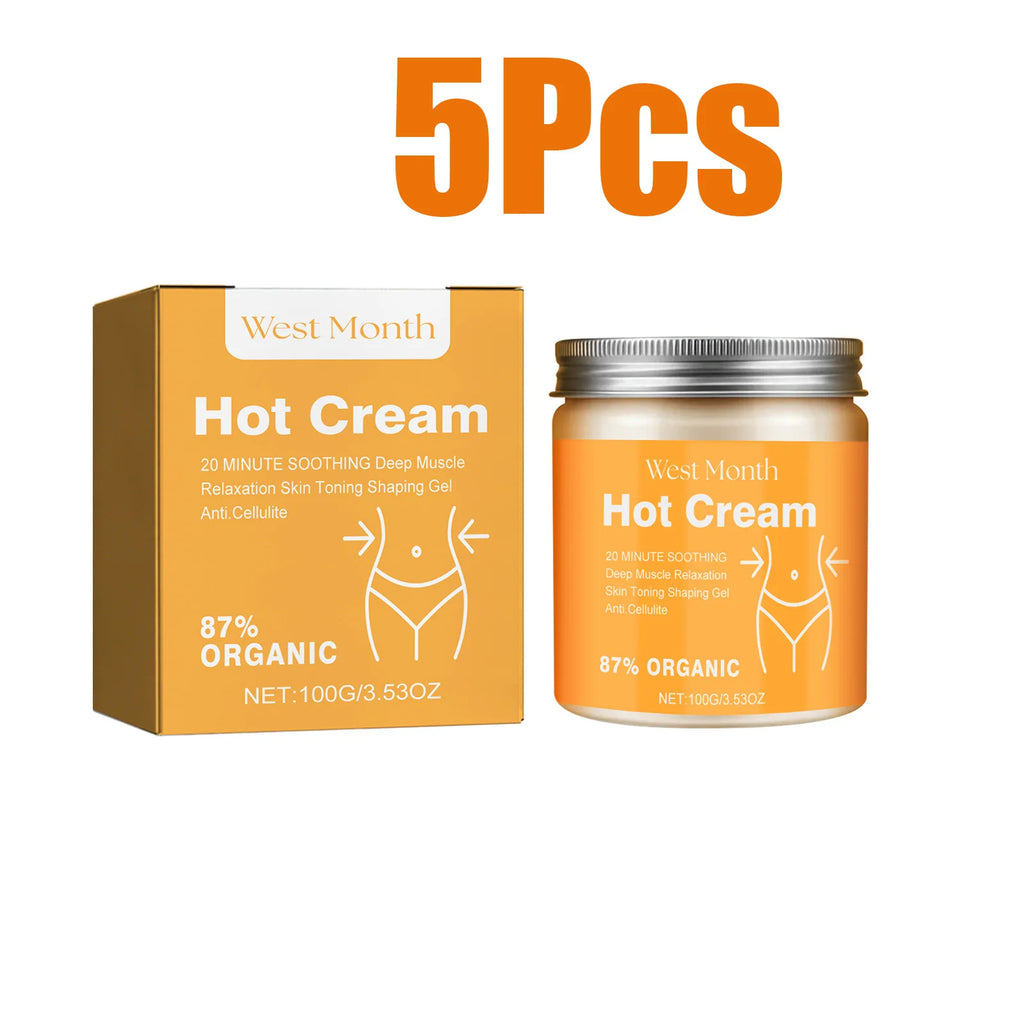 Hot Cream Massage Slimming Cream 87% Organic Anti Cellulite Slimming Lotion Thermal Fat Burning Massage Weight Loss Cream Oasis Select 500g Boxed