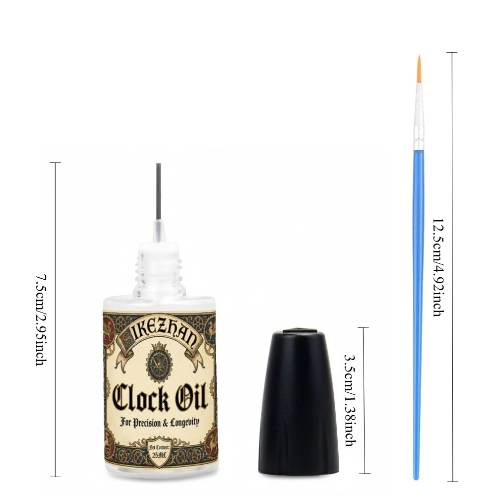 25ml Premium Mechanical Watch Clock Lubricant Oil With Brush Precision Gear Movement Maintenance Anti Rust Noise Reduction Tools Oasis Select