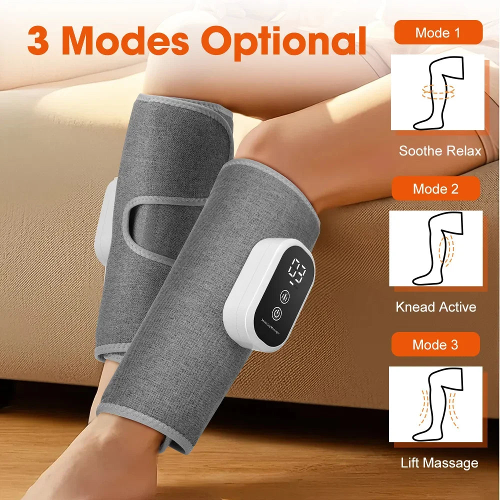 Wireless Air Compression Leg Massager | 3 Modes 360° Calf Wrap
