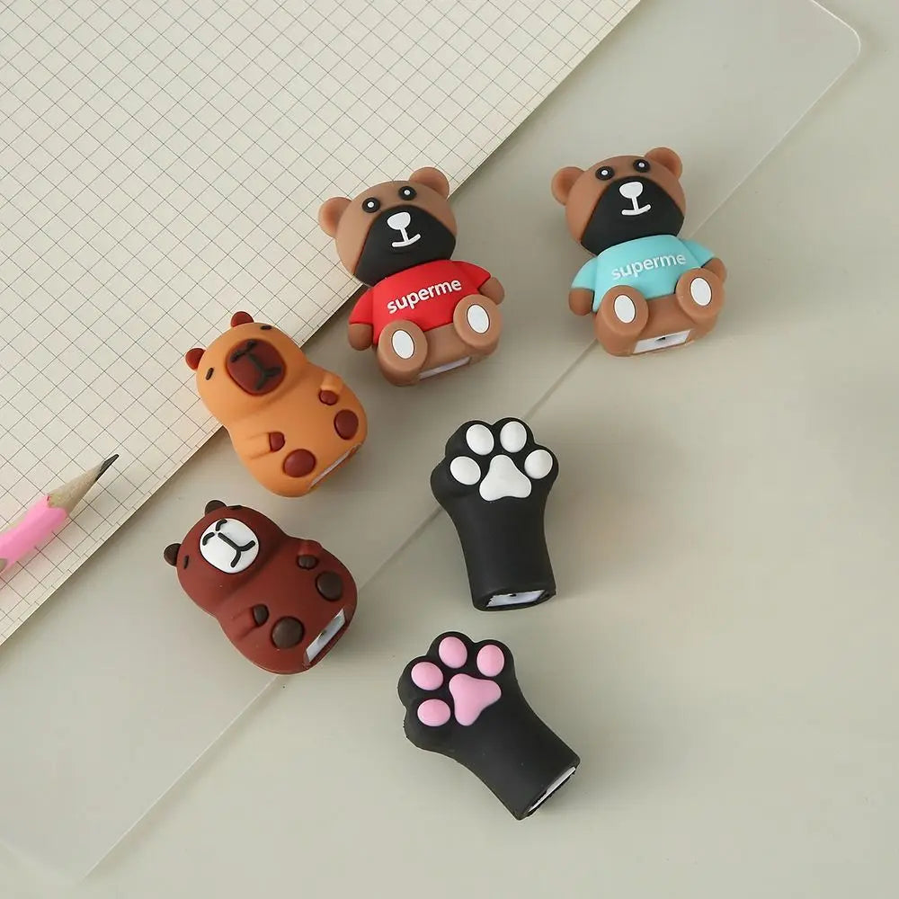 Cute Capybara Pencil Sharpener Single Hole Anime Capybara Pencil Cutter Cartoon Kawaii Pencil Cutting Tools School Supplies Oasis Select