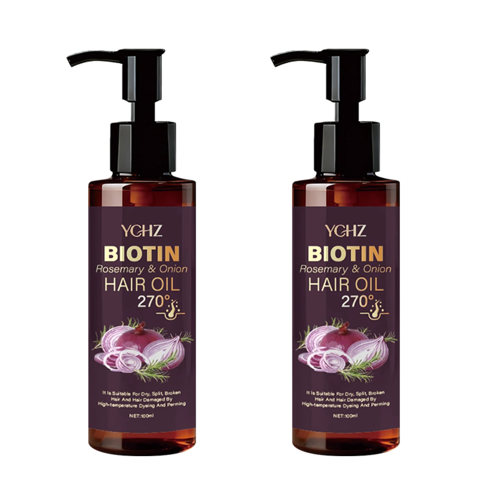 Biotin Hair Oil with Rosemary & Onion – Smooth Silky Hair