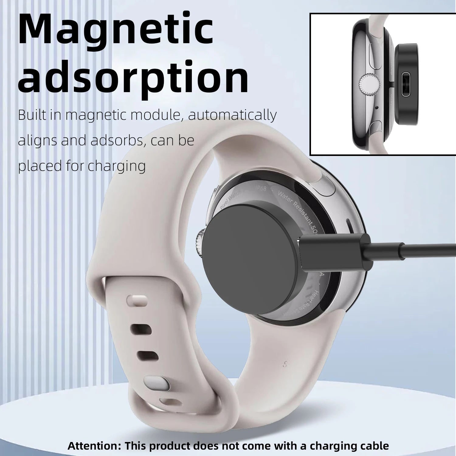 USB Charger Dock for Google Pixel Watch 3 & 2 with Lanyard Smartwatch Charger Oasis Select