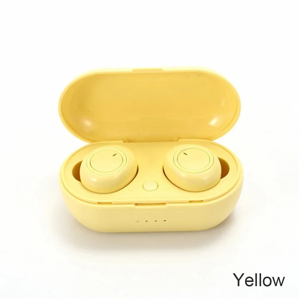 Original Macaron TWS Bluetooth Headphones 5.3 Wireless Headset Waterproof Earbuds Sport Earphones True Wireless Stereo Oasis Select yellow