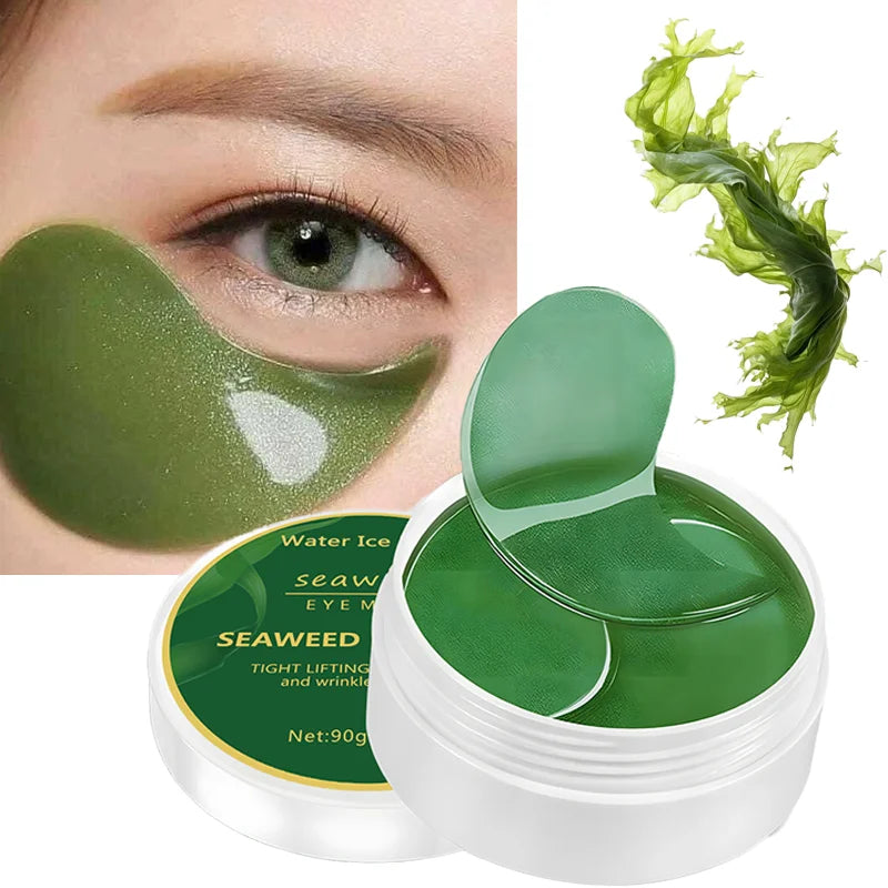 60pcs seaweed hyaluronic acid eye mask to remove dark circles collagen eye patch facial care products Oasis Select