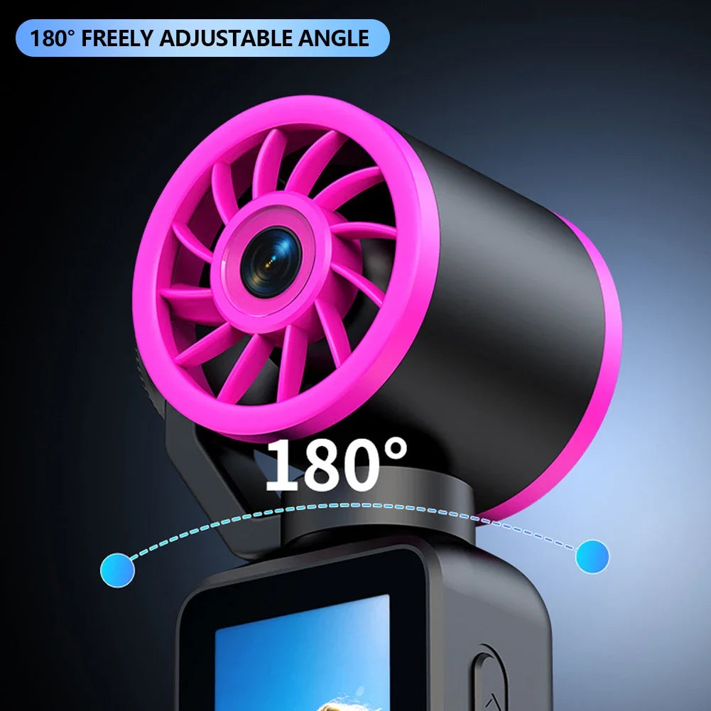 1080p Pocket Vlog Camera – 180° Rotatable Lens & Cooling Fan