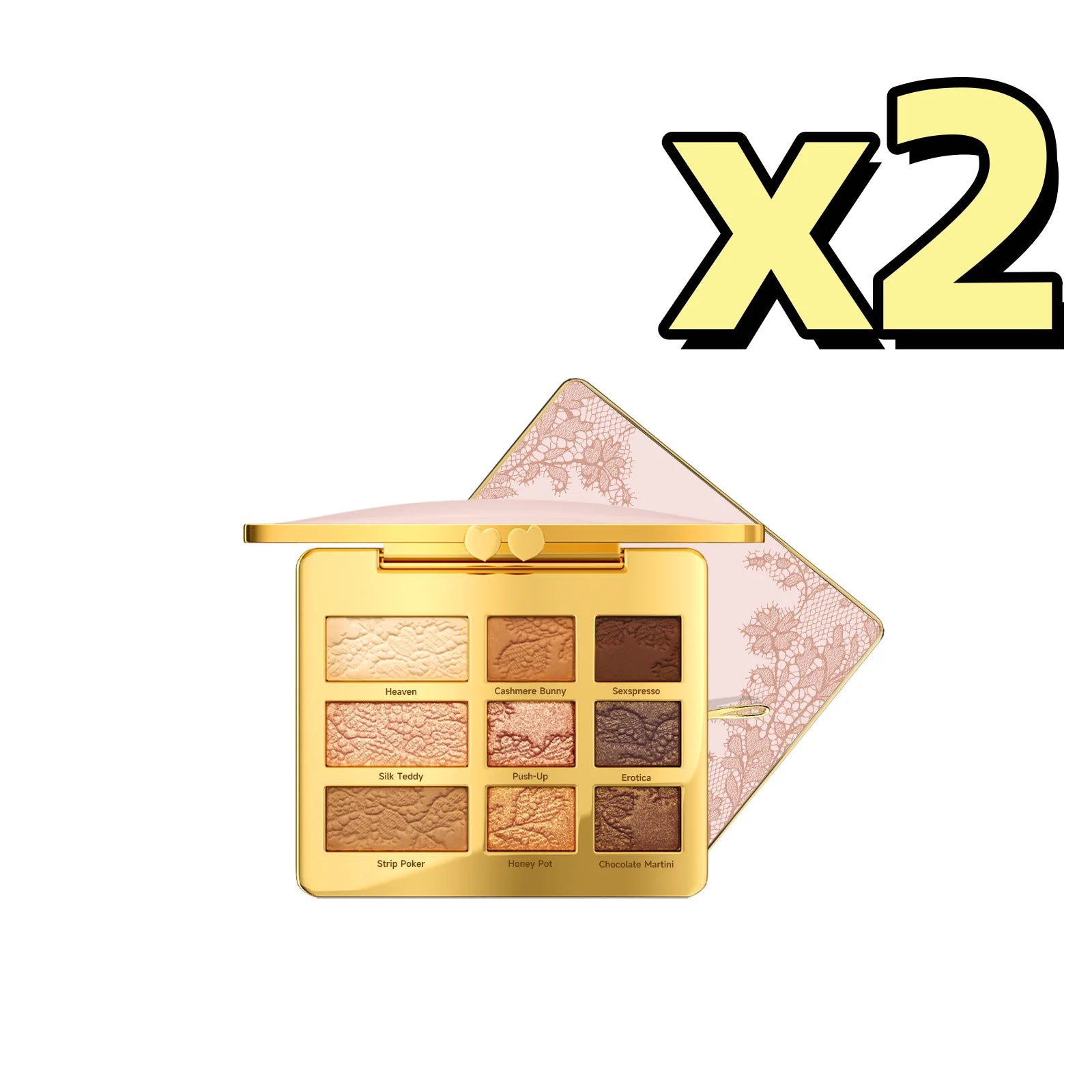 9-Color Eyeshadow Palette – Matte, Shimmer & Glitter Blends Eyeshadow Palette Oasis Select 12g Boxed X 2PCS