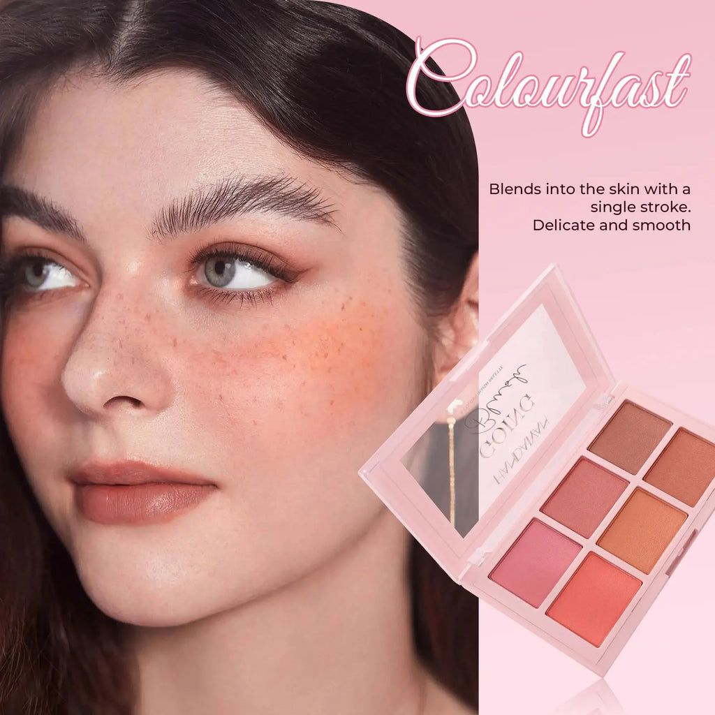 Handaiyan Long-Wear Blush Palette – Velvet Finish & Buildable Color