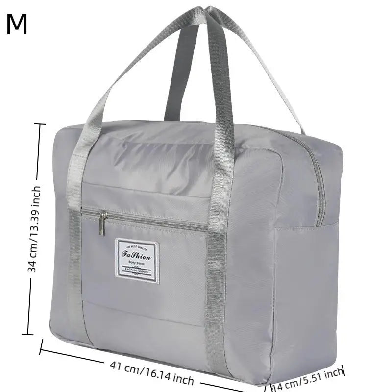 Large Capacity Functional Portable Nylon Moving Storage Bag Folding Luggage Bag Aircraft BagMulti Travel Bag Shoulder Bag Oasis Select M Gray