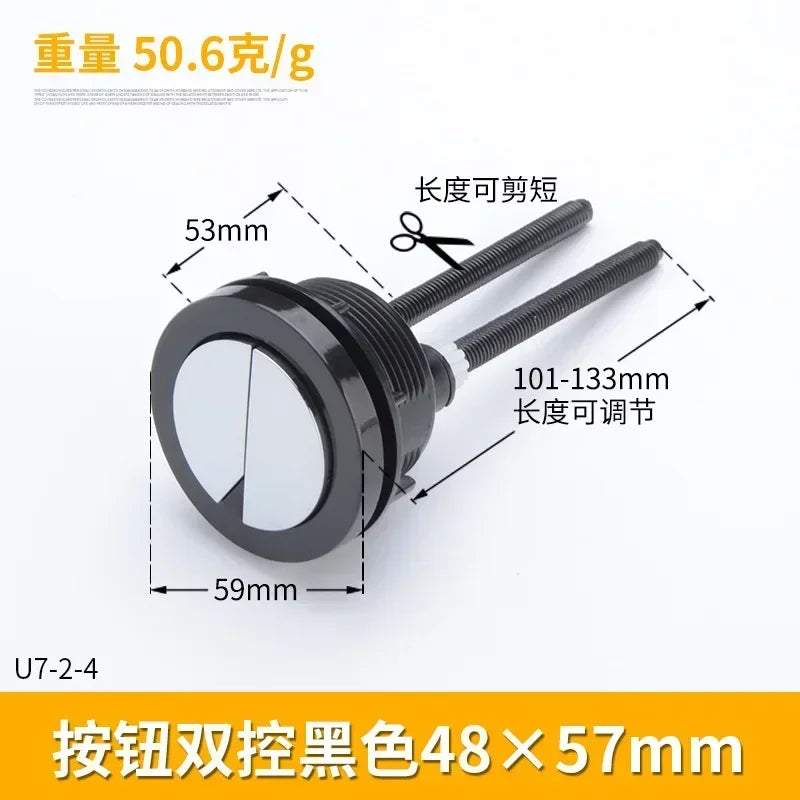 1PCS Dual Flush Toilet Tank Button 38mm/48mm/58mm Round shape Closestool Push Buttons Flush Valves Switch Bathroom Accessories Oasis Select J