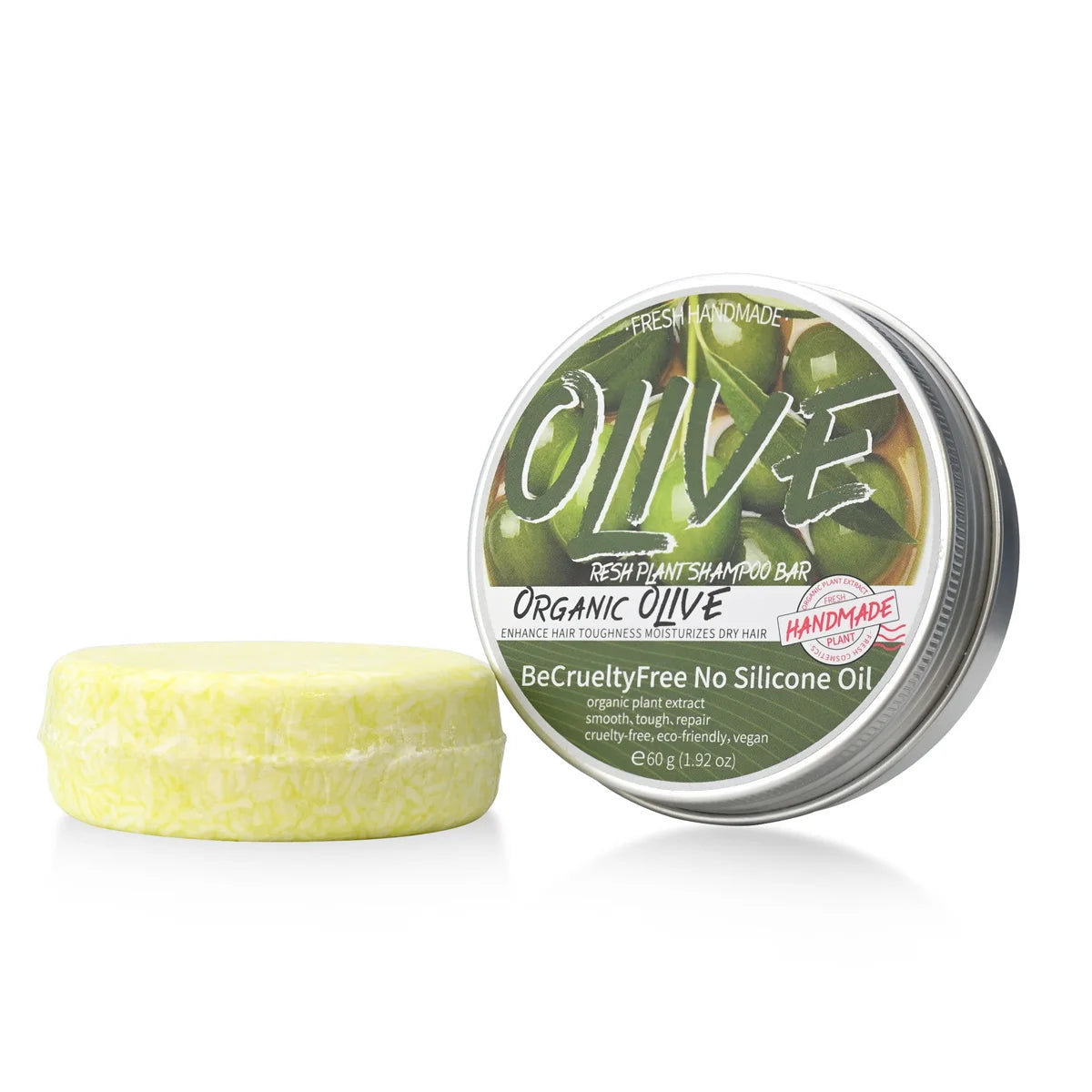 Olive Oil Solid Shampoo Soap Bar 60g – Men & Women