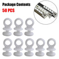 50pcs Car Curtain Track Gliders Runners Plastic Camping Vehicle RV Caravan Van Curtain Hooks Cars Accessories Boats Parts Oasis Select China Mainland