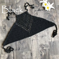 Hand Crochet Bikini Womens Sexy Beach Handmade Crochet Wrap Neck Bikini Bra Swimwear Swimwear Beachwear Womens Tops Oasis Select Black One Size
