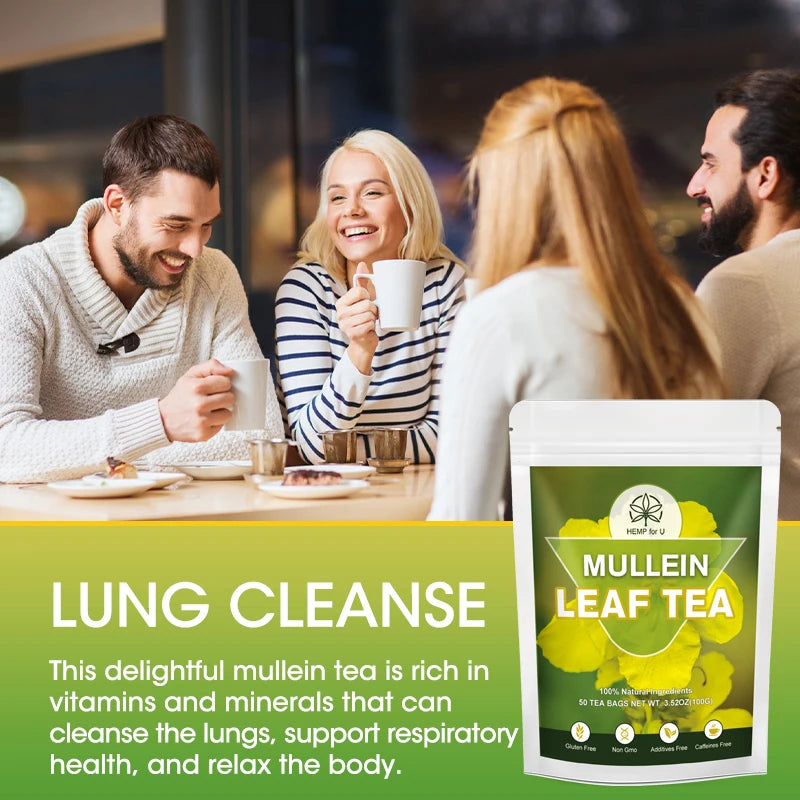 100% Pure Natural Mullein Leaf Extract Lung Cleansing Relieve Cough and Headache Promote Digestion and Help Sleep Oasis Select