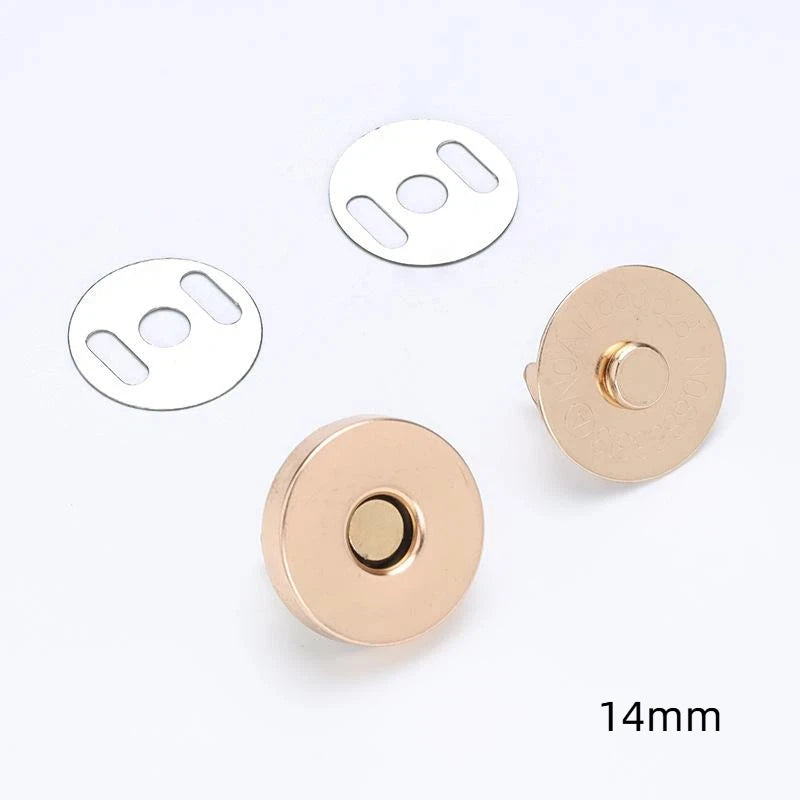 10-Pack Magnetic Snap Button Clasps for Bags & Leather 14/18mm Magnetic Snap Clasps Oasis Select 14mm Gold