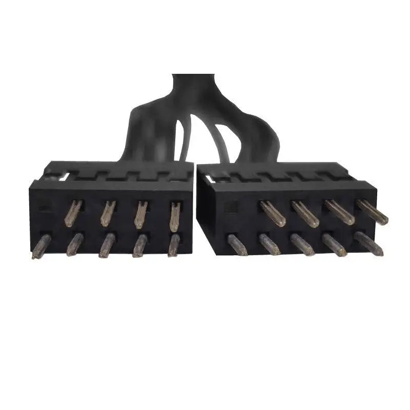 1Pc Dual Control Cable for Power Reset, 9-Pin 1 to 2 Line Splitter Switch for Desktop PC Motherboard Oasis Select onesize