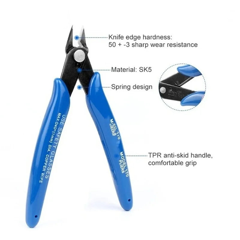 Diagonal Pliers Carbon Steel Pliers Electrical Wire Cable Cutters Cutting Side Snips Flush Pliers Nipper Hand Tools Oasis Select