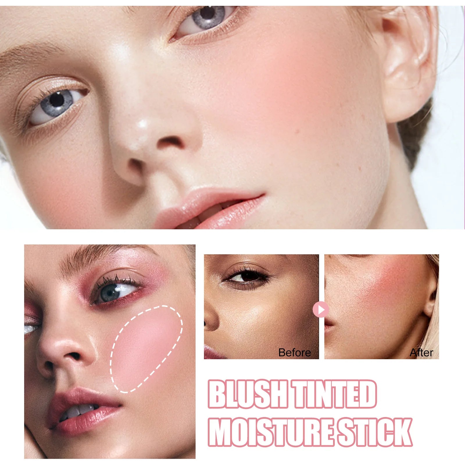 EELHOE Cream Blush Stick – Cheek Tint, Contour & Eye Shadow Cream Blush Stick Oasis Select