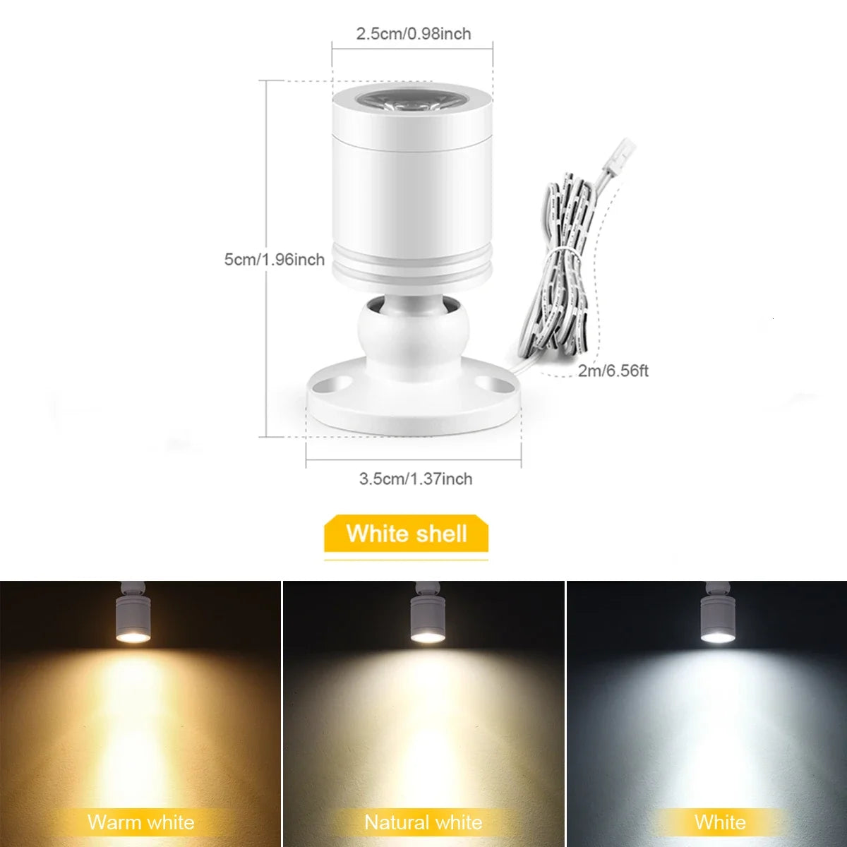 1/2/4/6/10Pcs a Pack Mini LED Spotlight 3W 12V Aluminum Shell Ceiling Wardrobe Wine Cabinet Surface Mount Home Wall Decor Lamp Oasis Select
