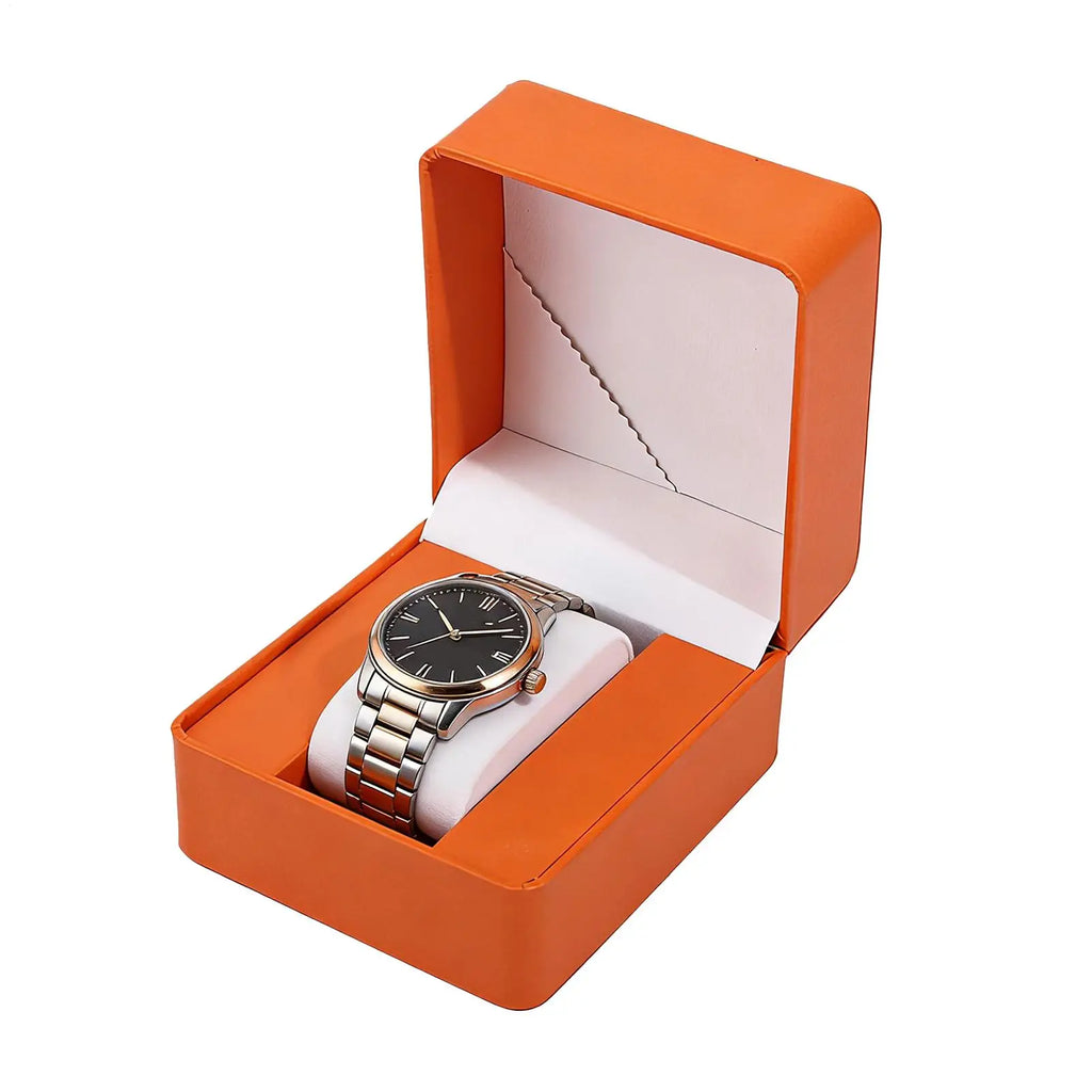 Watch Gift Box PU Leather Wristwatch Storage Case Watch Holder Box Display Case For Gift Jewelry Watch Organizer Storage Box Oasis Select