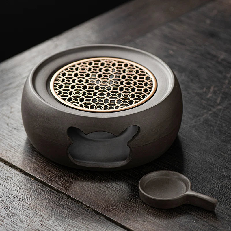 Terracotta Multi-functional Candle Tea Boiling Base Warm Tea Baking Tea Furnace Heating Insulation Furnace Oasis Select