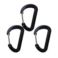 3 pc Outdoor Camping Aluminum Alloy Carabiner Keychain Hiking Backpacking Organizer Hook Mountaineering Hanging Spring Gate Lock Oasis Select black 3 pcs