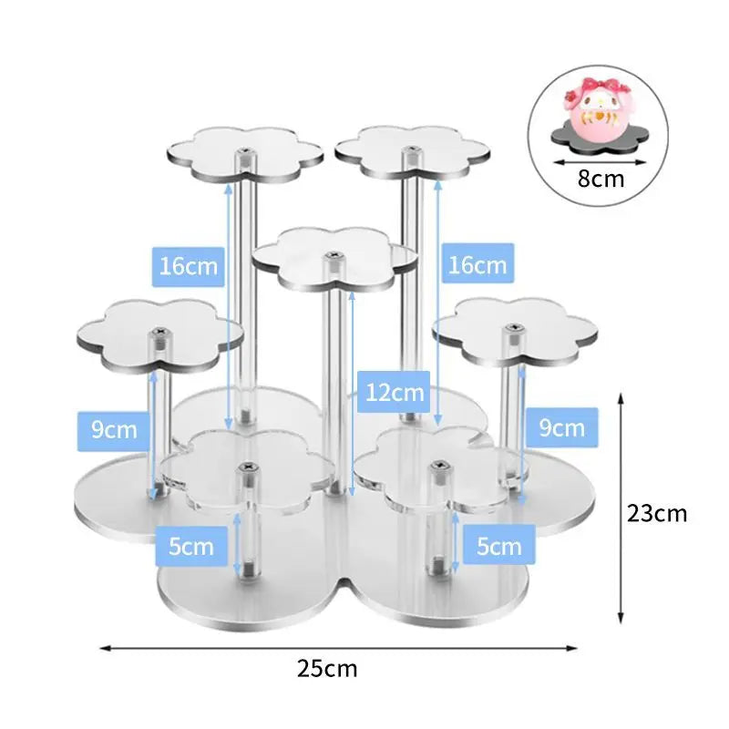 7-Tier Acrylic Step Shelf Display Stand – Cupcakes & Jewelry