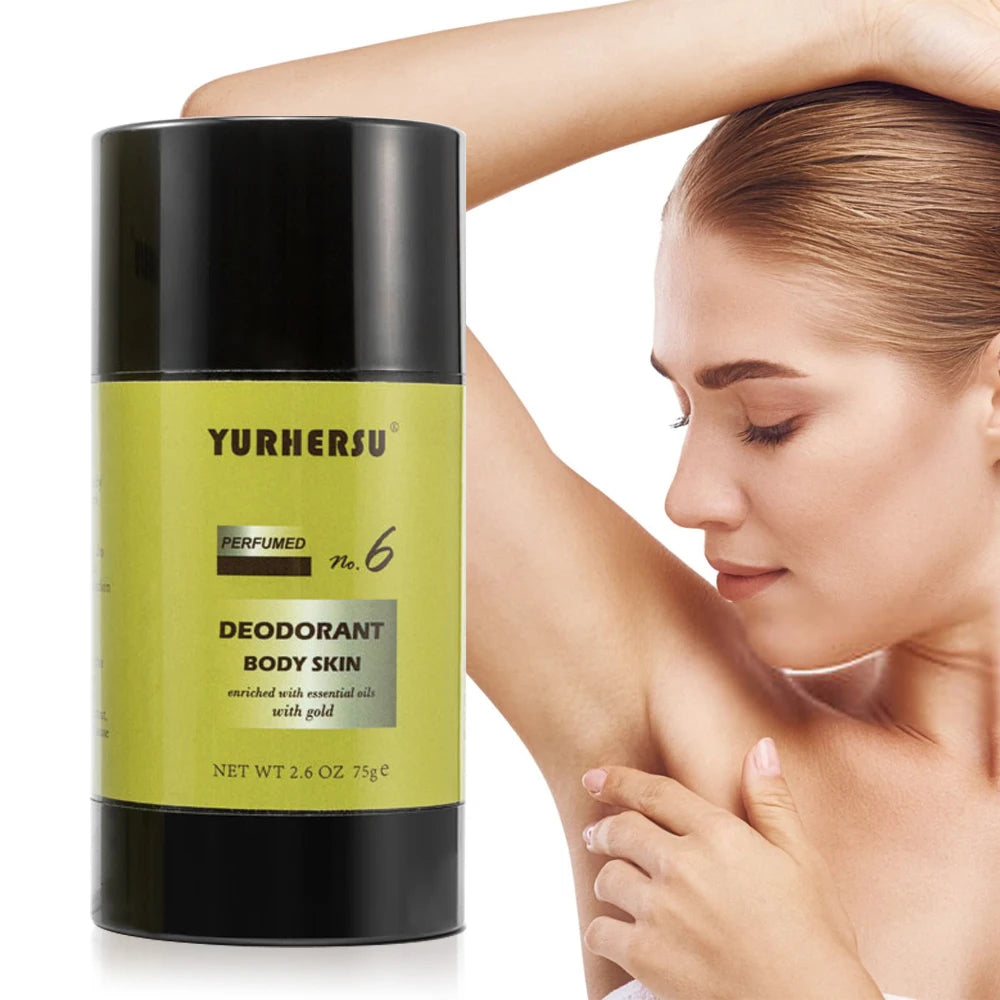 YURHERSU Natural Crystal Deodorant Stick – Aluminum-Free, 75g