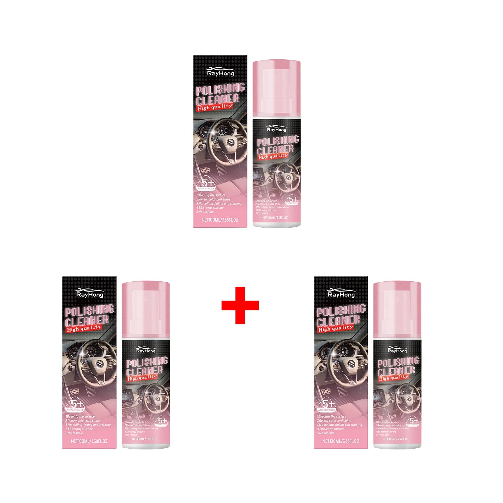 Automotive Interior Polishing Agent for Automotive Leather Interior Anti-Cracking Revives Faded Protects Leather Restoring Shine Oasis Select 3pcs