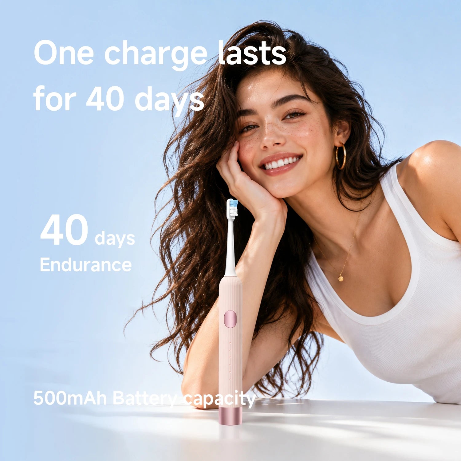 Electric Toothbrush Vibration Sonic Electric Toothbrush for Adults Rechargeable Smart 6 Modes 5 Brush Heads DOCO LAB Oasis Select