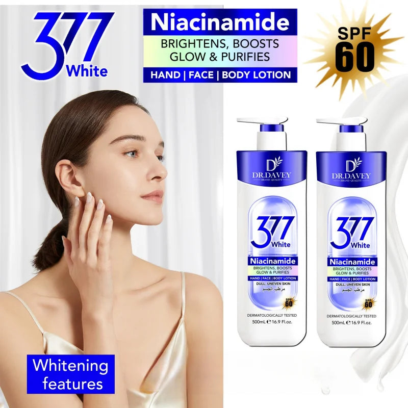 DR.DAVEY Niacinamide Body Lotion – 500g Moisturizer