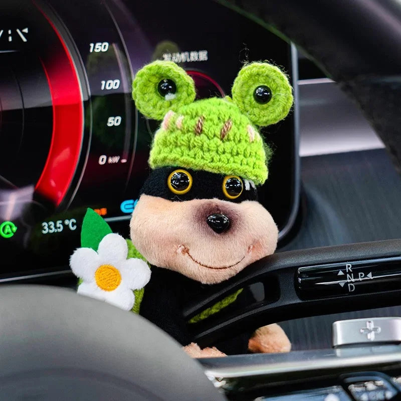 New Car Decor Bee Dog Doll Cars Central Control Screen Display Ornaments Screen Decoration Car Interior DecorAccessories Oasis Select Style9