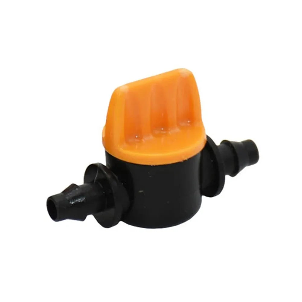 20PCS Pvc Pipe Through Valve Irrigation Double Barb Mini Valve Drip Irrigation Capillary Mini Switch Valve Oasis Select