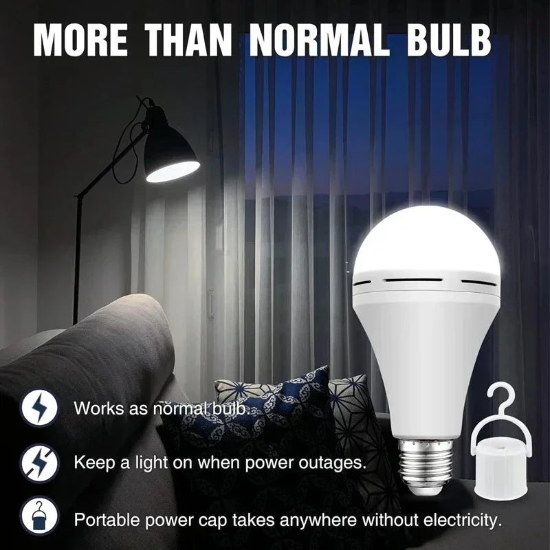 LED Rechargeable Light Flashlight 9w/15w Emergency Bulb Portable Hanging Camping Lamp for Tent Home USE Power Failure Porch Oasis Select