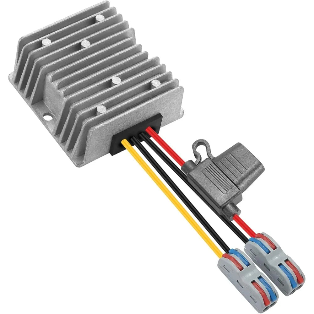DC to DC 30-60V to 24V 10A Buck Converter Waterproof Voltage Power Transformer Supply Module for Automotive RV Marine Boat Dock Oasis Select