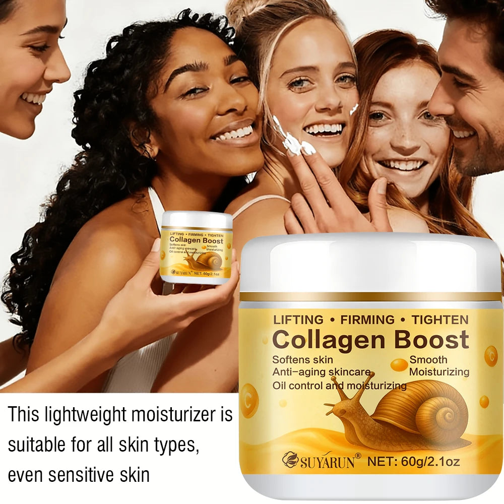 SUYARUN Collagen Boost Cream Snail Secretion & Retinol Anti-Aging Brightening Moisturizing Revitalizing Skin Care. Oasis Select