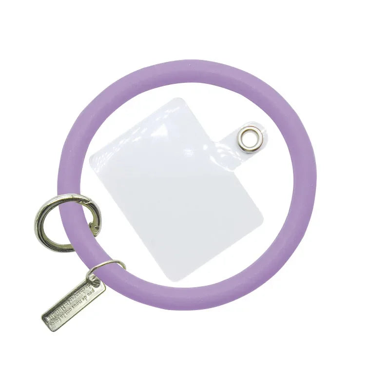 1/2pc Universal Hanging Ring fore Mobile Phone Soft Silicone Lanyard Strap Anti-Lost Bracelet for iPhone Xiaomi Samsung Keychain Oasis Select Purple